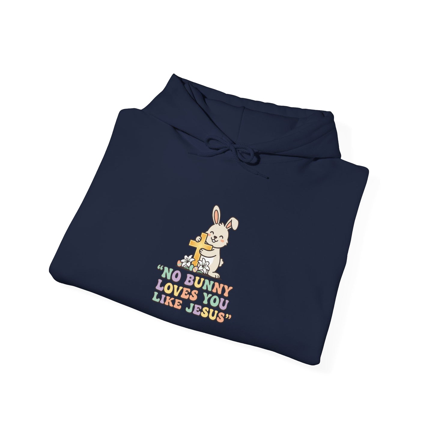 Resurrection Bunny Illustration Hoodie | Easter Christian, Pastel Retro Church Humor