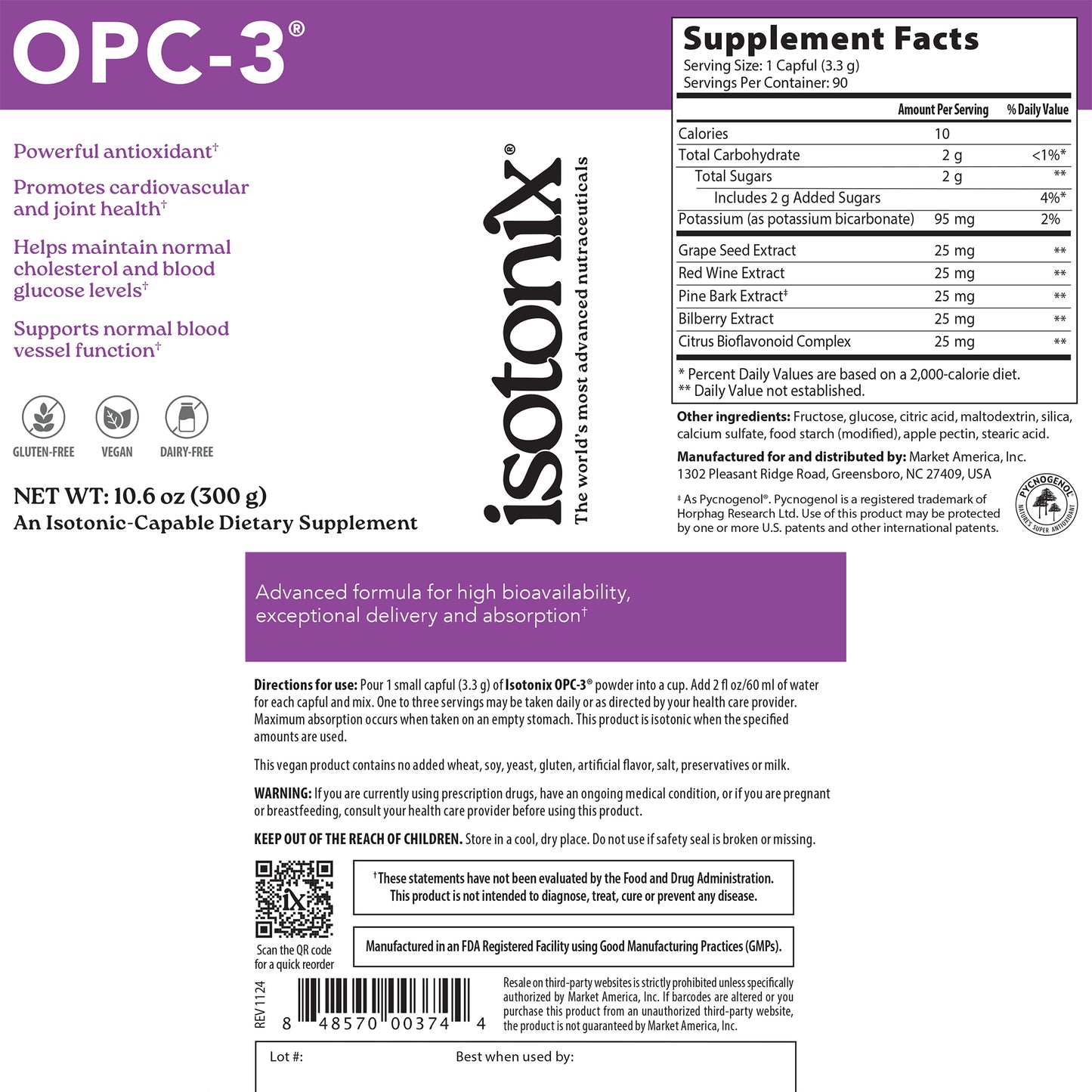 Isotonix® Core 3 Health OPC-3 100g Prime NAD+ Magnesium 3pcs NEW