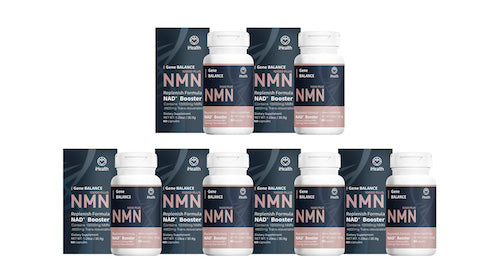 6 瓶 iHealth NMN 基因平衡补充配方 NAD+ 认知 60 粒胶囊 10000 毫克 NMN 和 4800 毫克反式白藜芦醇新品