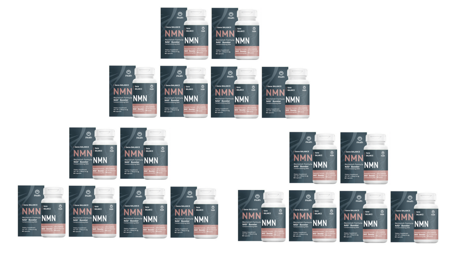 18 Bottles iHealth NMN Gene Balance Replenish Formula 60 caps 12000mg each NEW