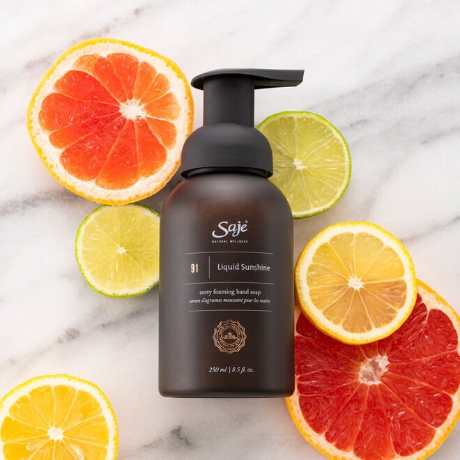 Saje Liquid Sunshine Zesty Foaming Hand Soap Sunny Symphony Citrus 250ml NEW