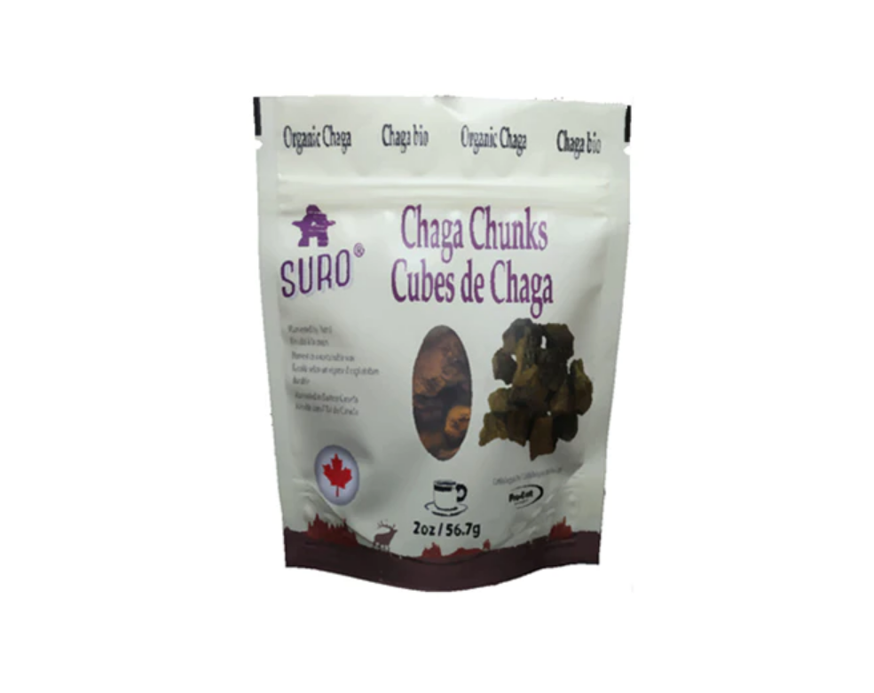 Suro Organic Canadian Chaga Chunks Food Sprinkle Natural Mushrooms 56.7g NEW