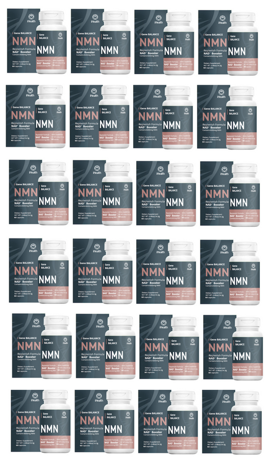 24 瓶 iHealth NMN 基因平衡补充配方 60 粒胶囊,每粒 12000 毫克,全新