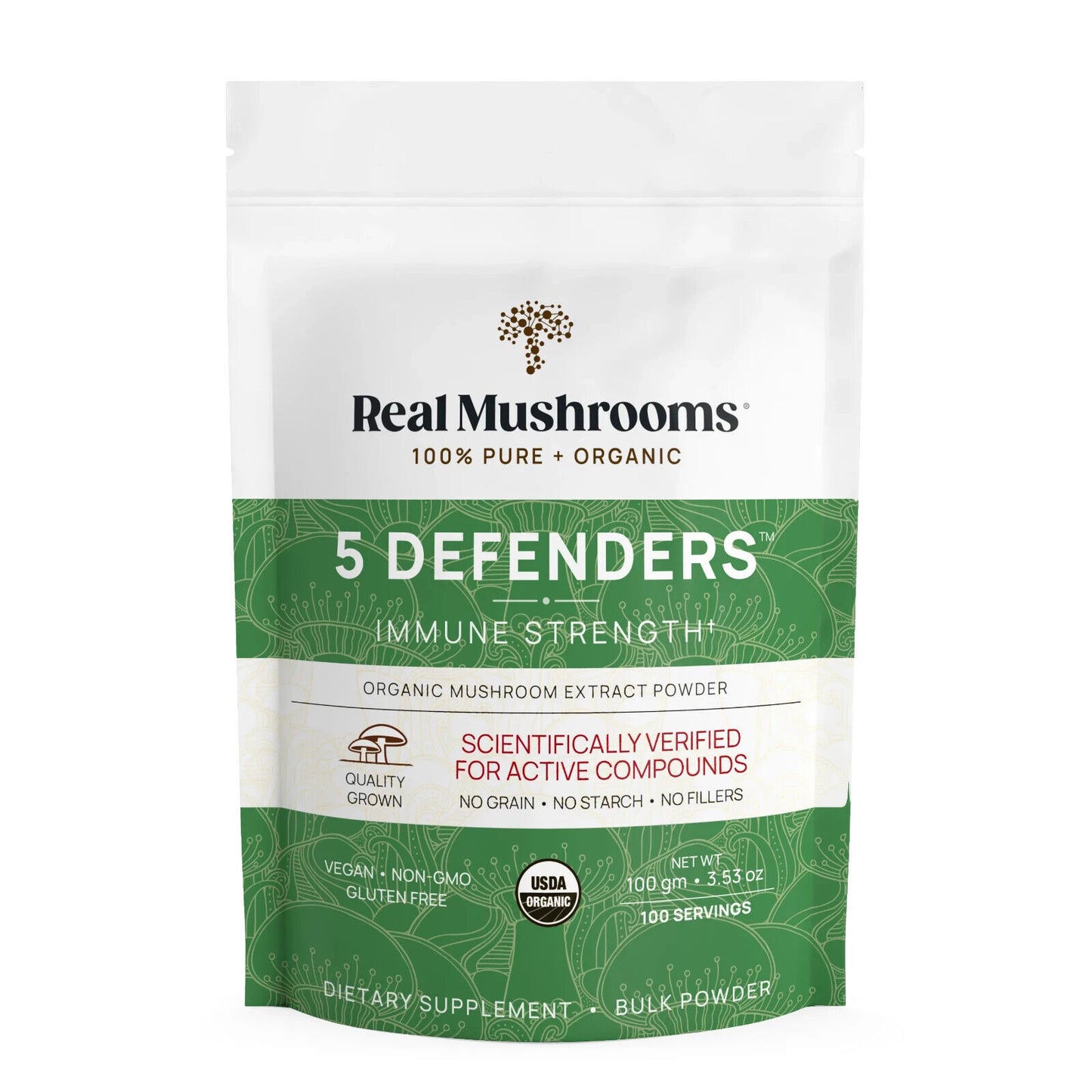 Real Mushrooms 5 Defenders for Pets Bulk Powder Organic Extracts 100g NEW