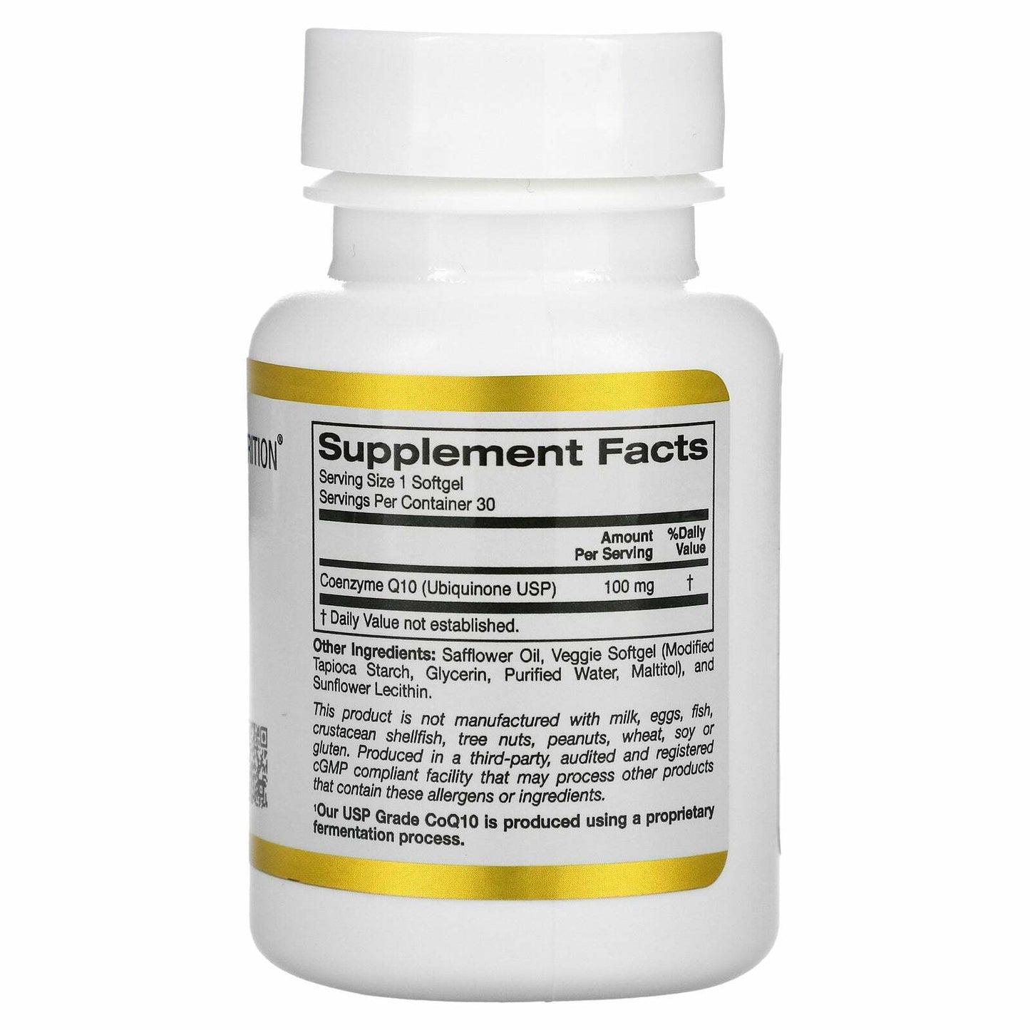 California Gold Nutrition CoQ10 100mg Cardio Heart Support 30 Veggie Caps NEW