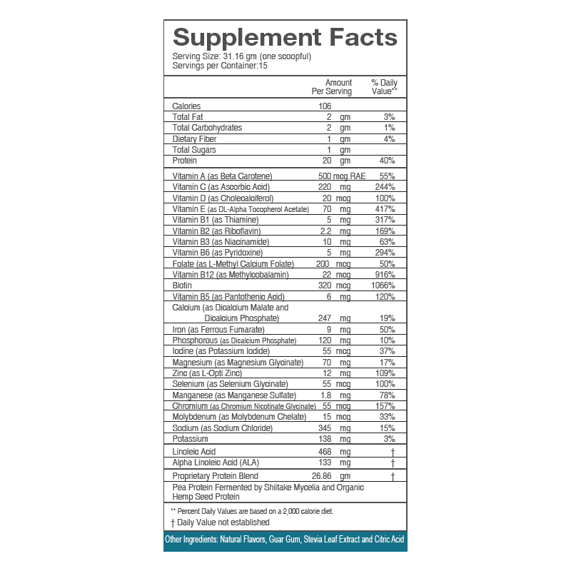 LiveGood Complete Plant-Based Protein Amino Acids Pea Hemp Fermented 16.5oz NEW