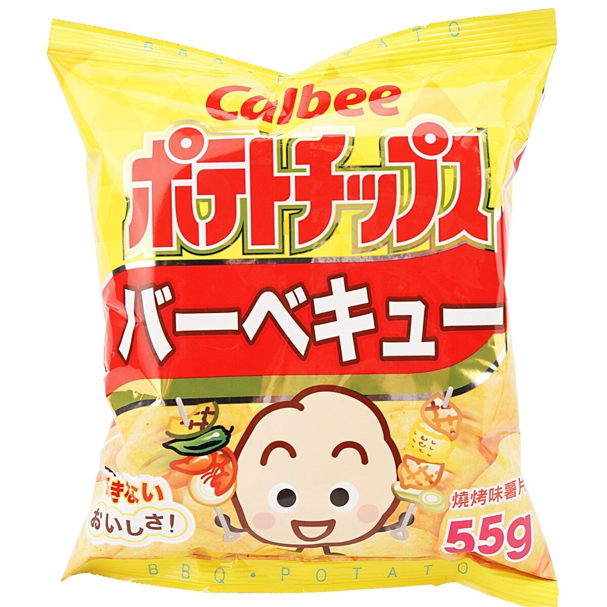 3 Packs Calbee BBQ Smoky Barbecue Flavor Savory Snack Fried Crispy 55g ea NEW
