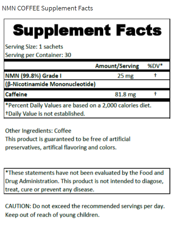 4 Boxes iHealth NMN Coffee NAD+ Energy Metabolism Cognitive Longevity Boost NEW