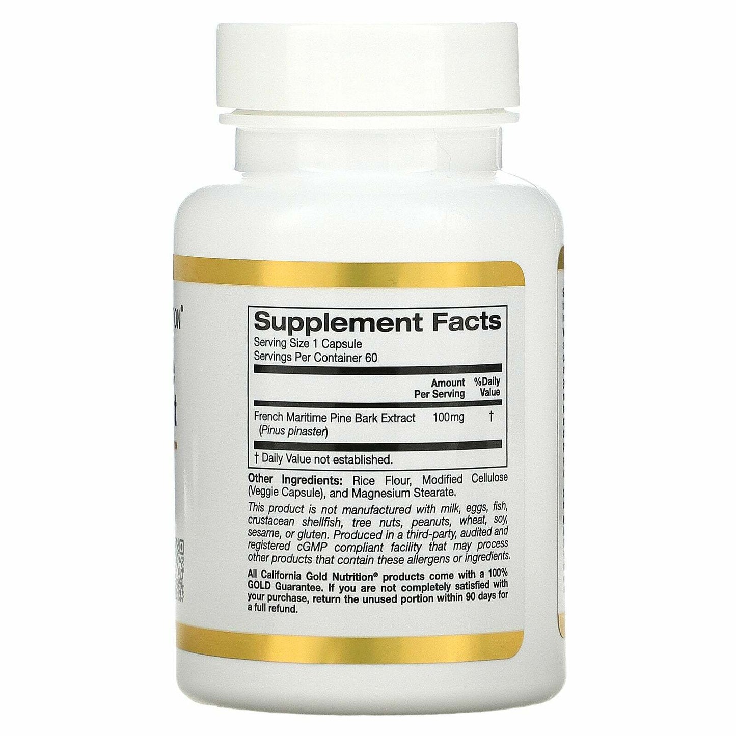 California Gold Nutrition French Maritime Pine Bark Extract 100mg 60 Caps NEW