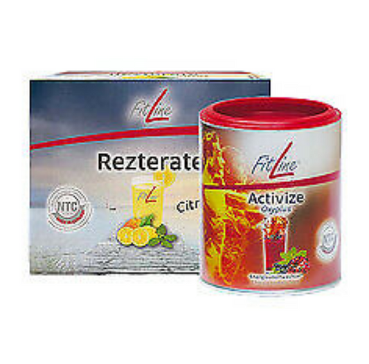 PM FitLine Restorate Activize Oxyplus 罐装 2 件套能量增益藻类粉全新