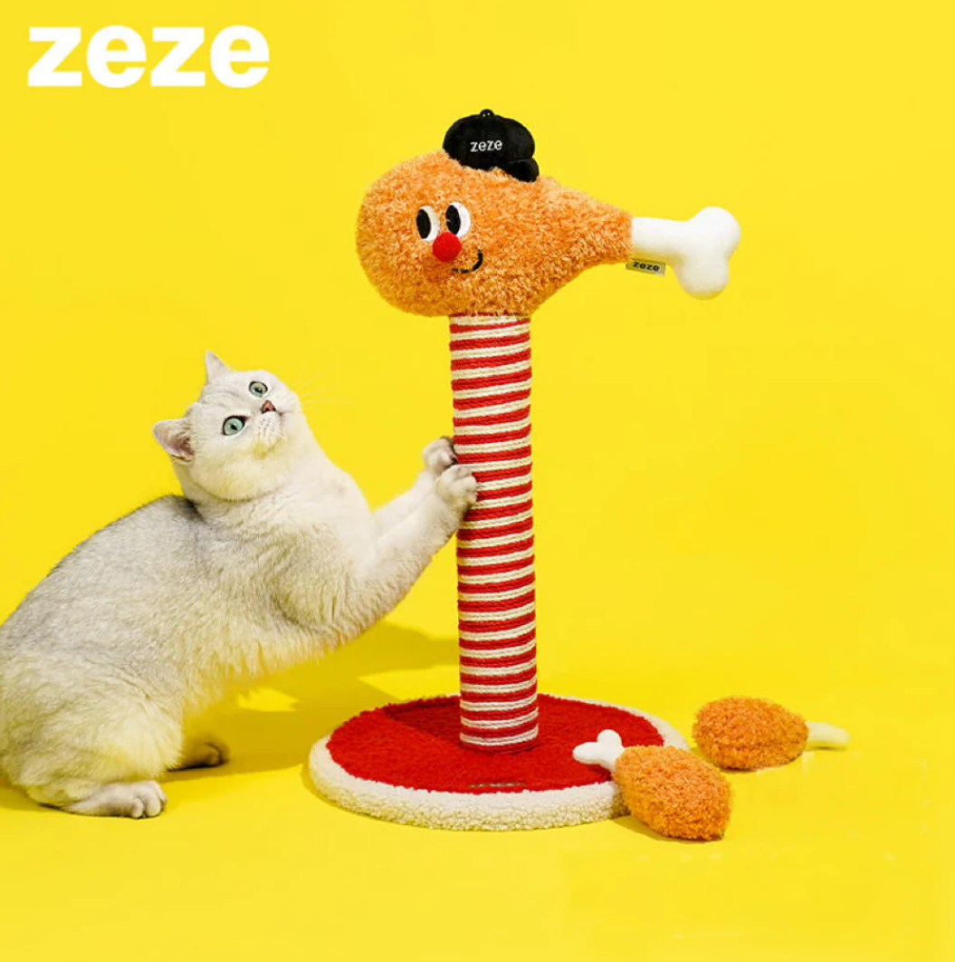 ZEZE Fried Chicken Scratch Post Practical Toy Daily Use Durable 40*25*61 cm NEW