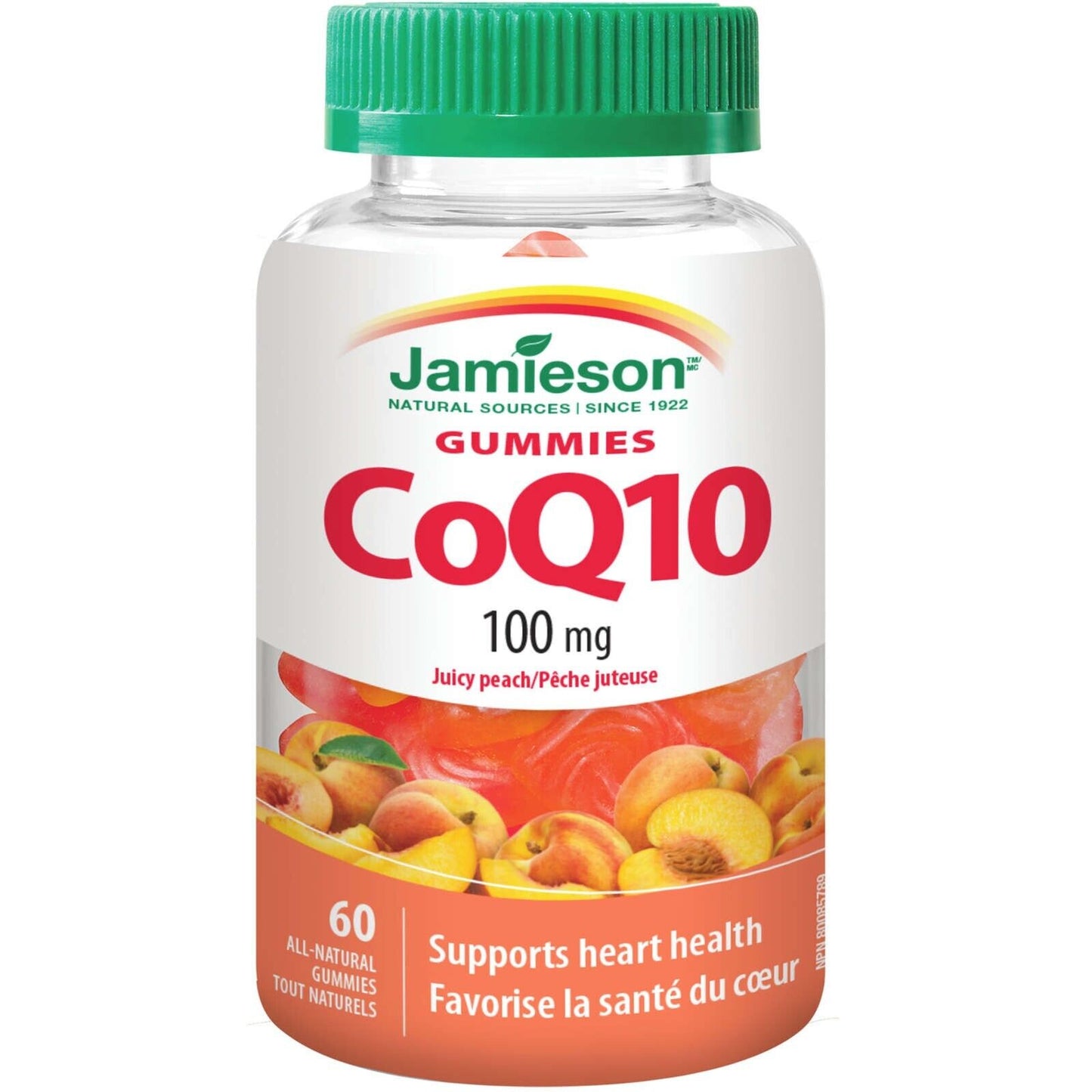 Jamieson CoQ10 软糖 100 毫克配方 抗氧化 增强心脏功能 60 片 新品