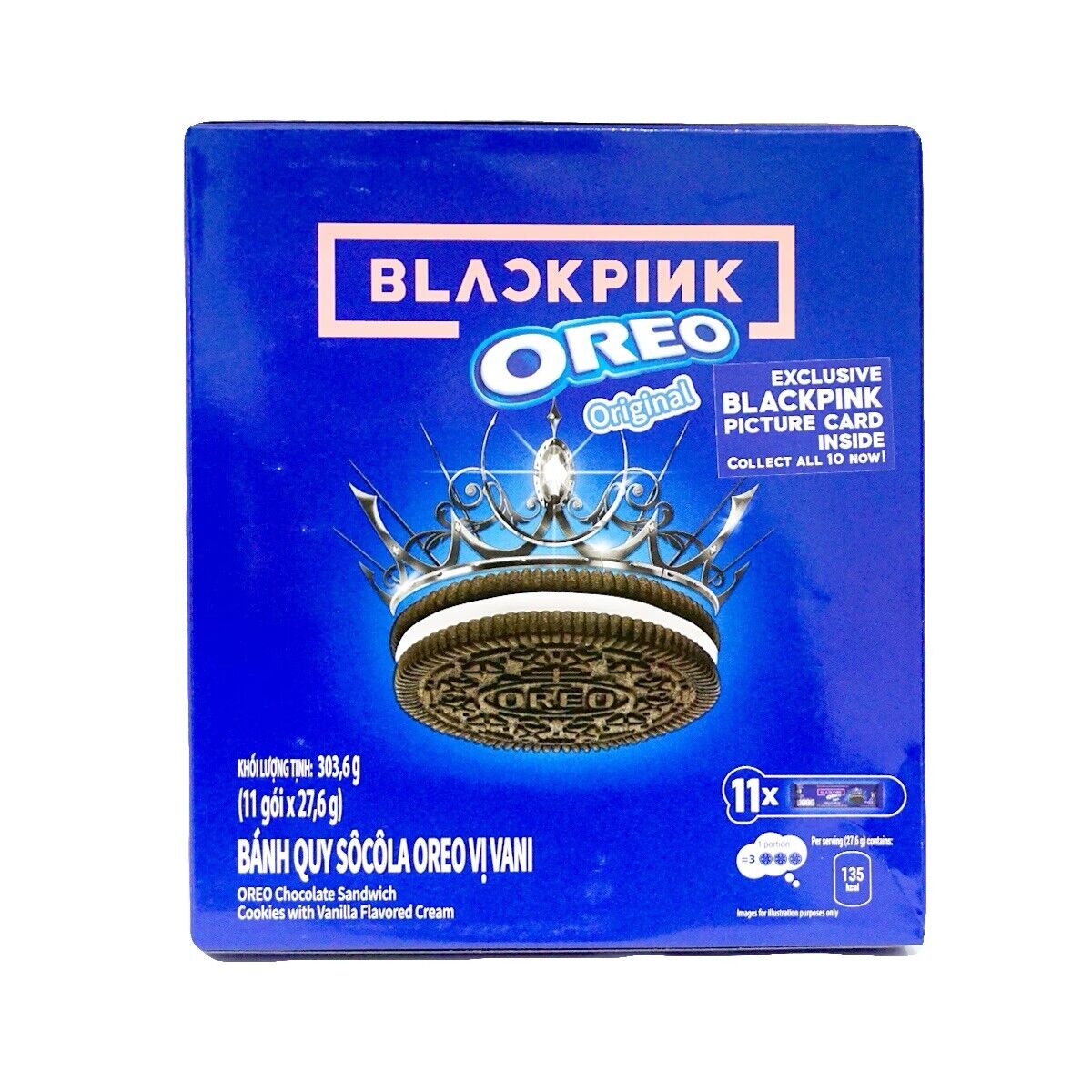 Oreo Blackpink Limited Edition w Picture Cards Delicious 11x27.6g Packets NEW