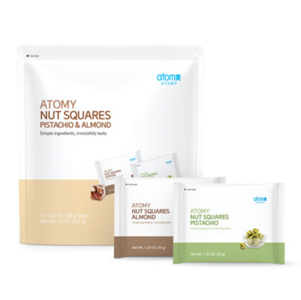 Atomy Nut Squares 开心果杏仁简单配料美味 12 x 35g 袋装新品