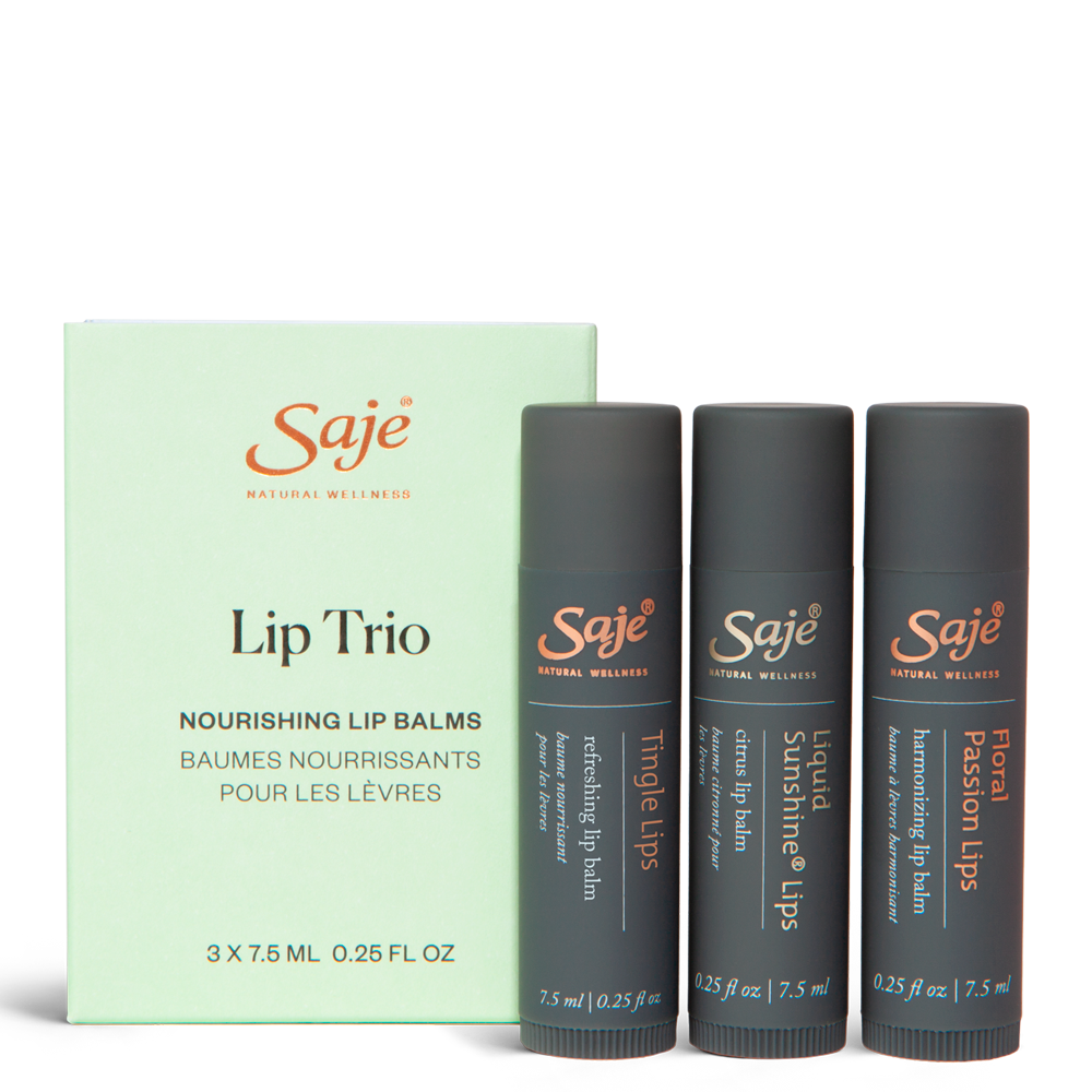 Saje 唇部三件套 舒缓润唇膏 柑橘味 0.2 液量盎司 新品