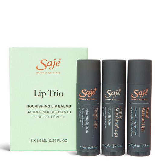 Saje 唇部三件套 舒缓润唇膏 柑橘味 0.2 液量盎司 新品