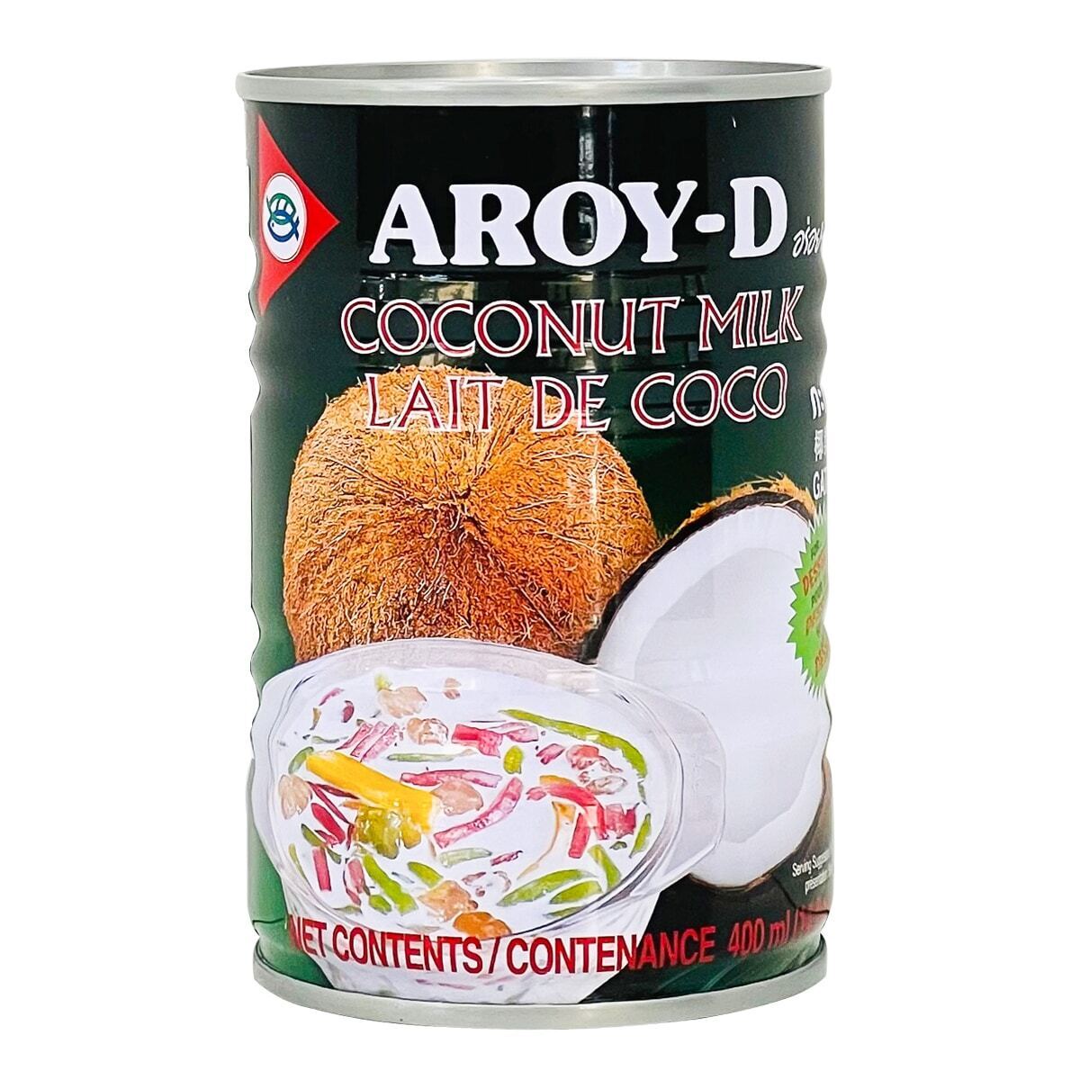 Aroy-D 椰奶 甜点 纯正 无糖 清爽 美味 3x400ml 全新