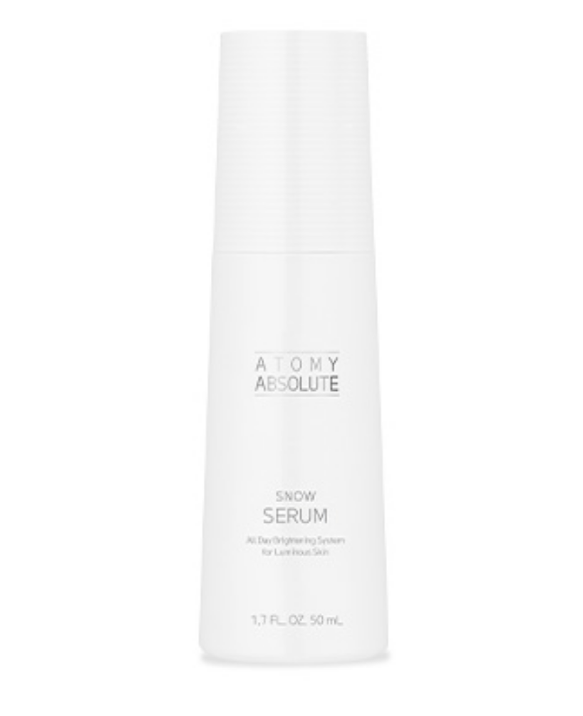 Atomy Absolute Snow Serum 亮泽适合所有肤质,保湿天然,1.7 液量盎司,全新