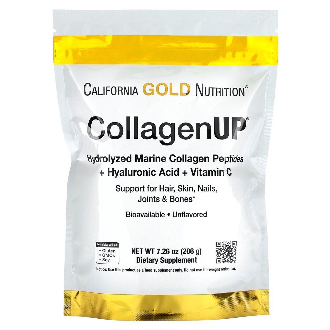 California Gold Nutrition CollagenUp 无味海洋水解胶原蛋白 7.26 盎司全新