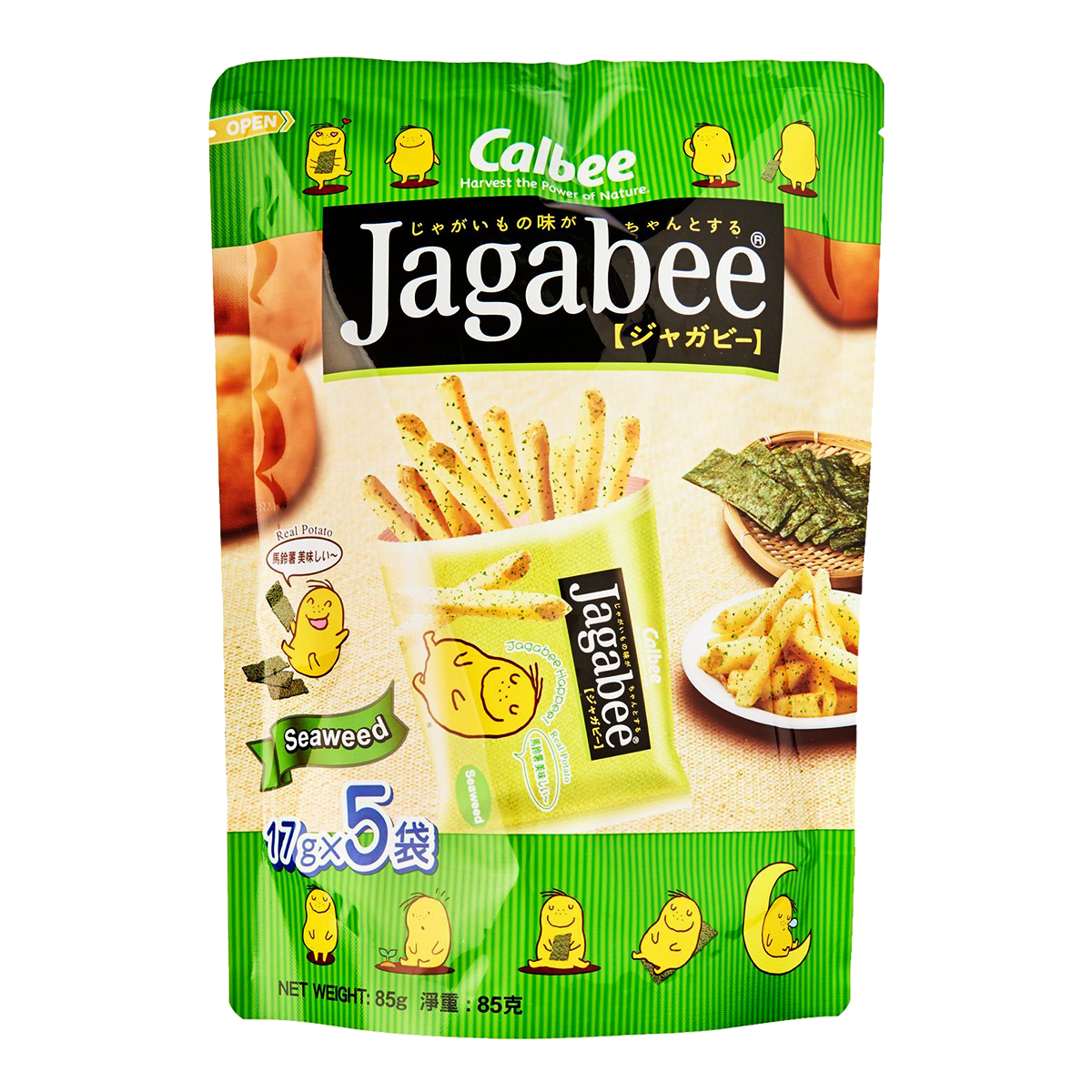 Calbee Jagabee Potato Stick Seaweed Flavor Savory Snack Fried Crispy 85g NEW
