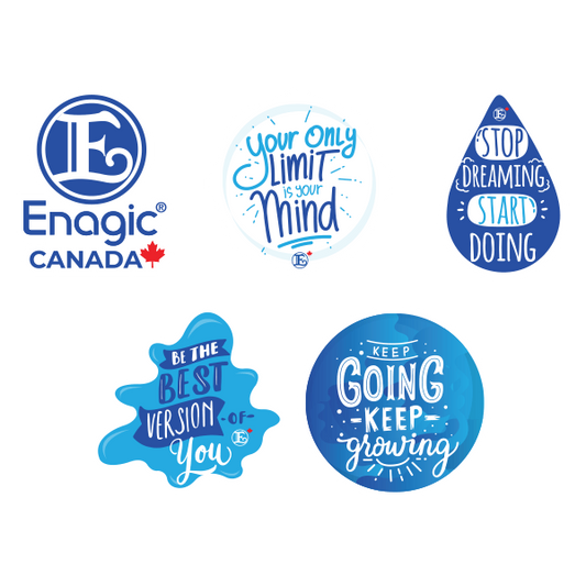 Enagic Kangen Leveluk Water Assorted Designs PVC Die-Cut Magnets 5 Pieces NEW