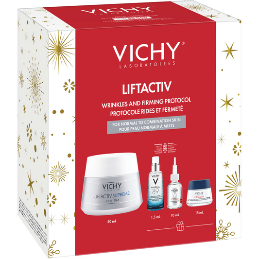 薇姿 Liftactiv 极致日霜混合性皮肤套装保湿 4 件套全新