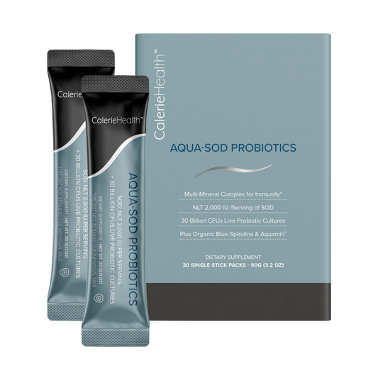 2 包 Calerie Health Aqua SOD 益生菌 Aquamin 蓝色螺旋藻 30 支装 全新