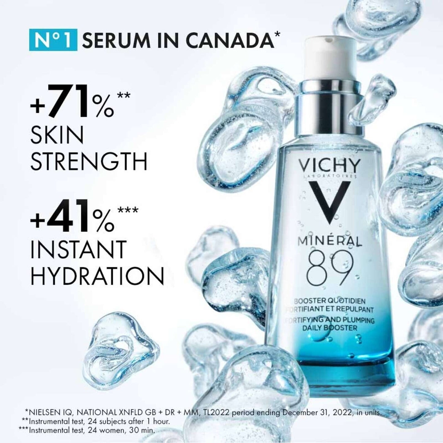 Vichy Minéral 89 Fortifying & Plumping Daily Booster Volcanic Water 30ml NEW