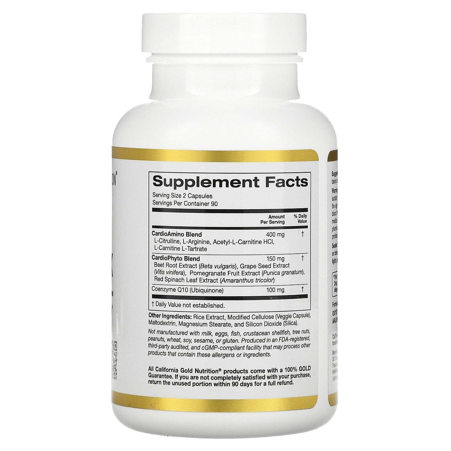 California Gold Nutrition Cardio Complex Herbal Amino Extract 180 Caps NEW