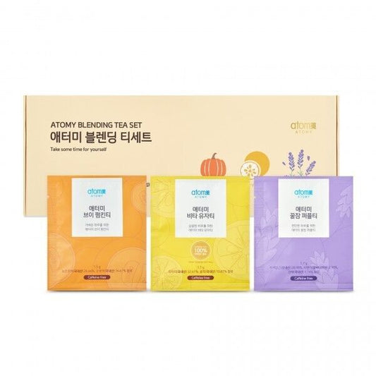 Atomy 混合茶套装 Relax Purple Vita Yuja 深度睡眠 3 种口味 39.2g 全新