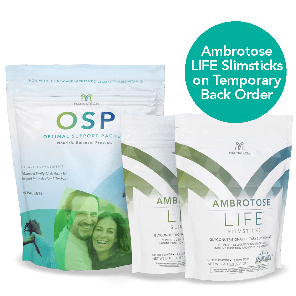 Mannatech Ambrotose LIFE Slimsticks OSP Combo Breakthrough Healthy 2pcs NEW
