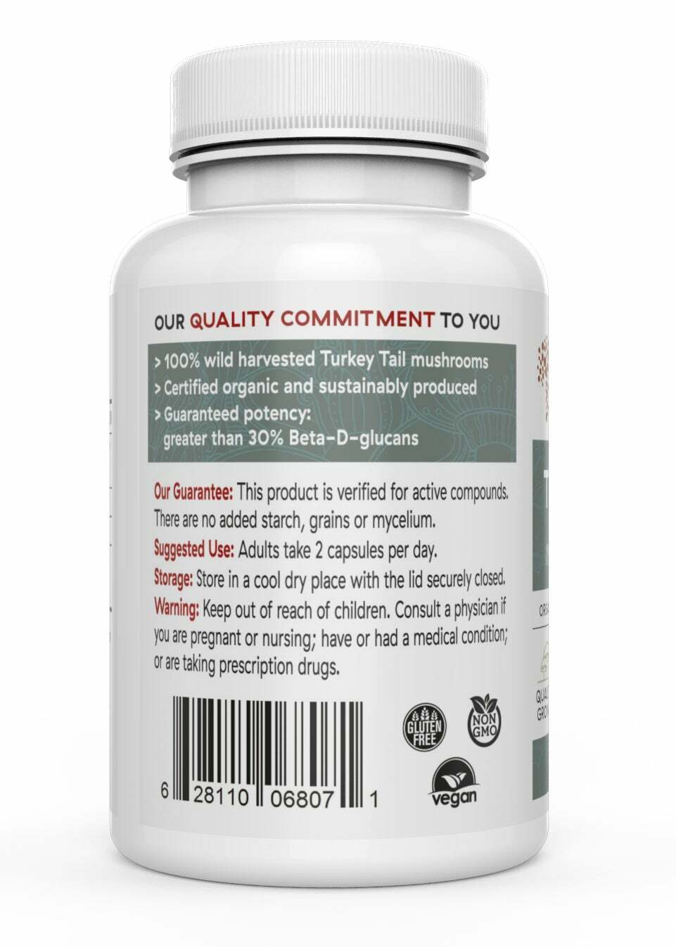 Real Mushrooms Organic Turkey Tail Extract Immune Support Vegan 90 caps NEW
