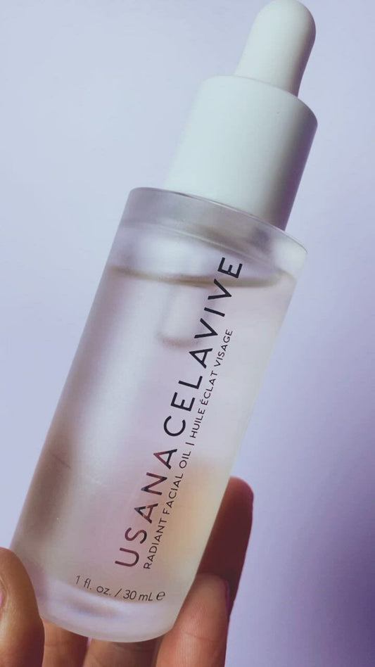 Usana 亮泽面部精油超级植物抗氧化舒缓保湿 1 液量盎司全新