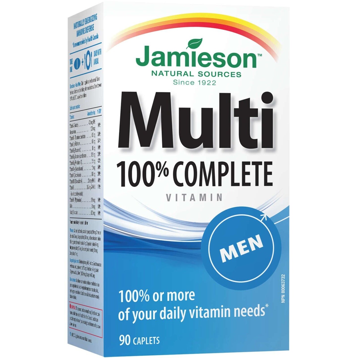 Jamieson 100% 男士综合维生素日常营养支持 90 片 全新