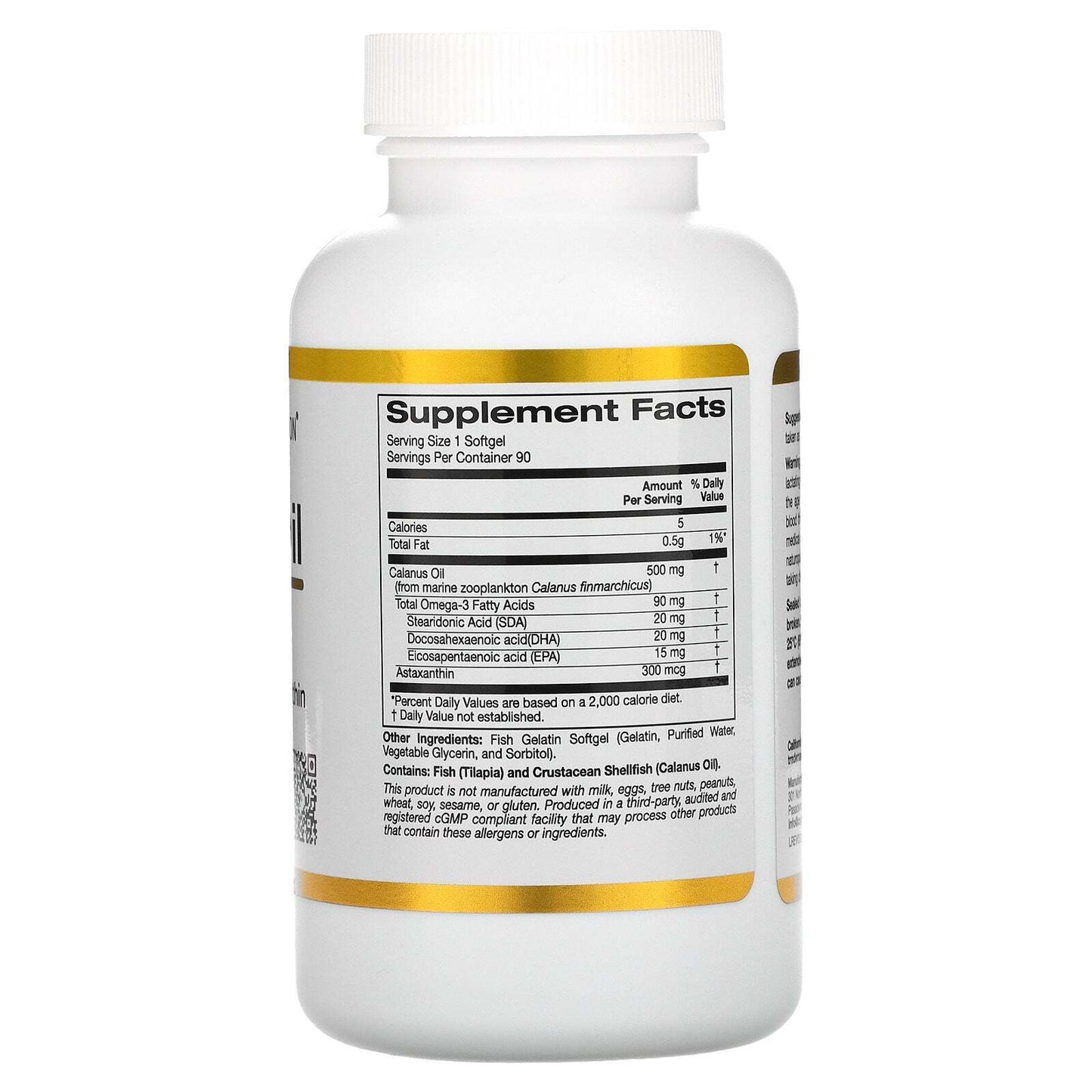 California Gold Nutrition Calanus Oil Omega-3 500mg 60 Fish Gelatin Softgels NEW