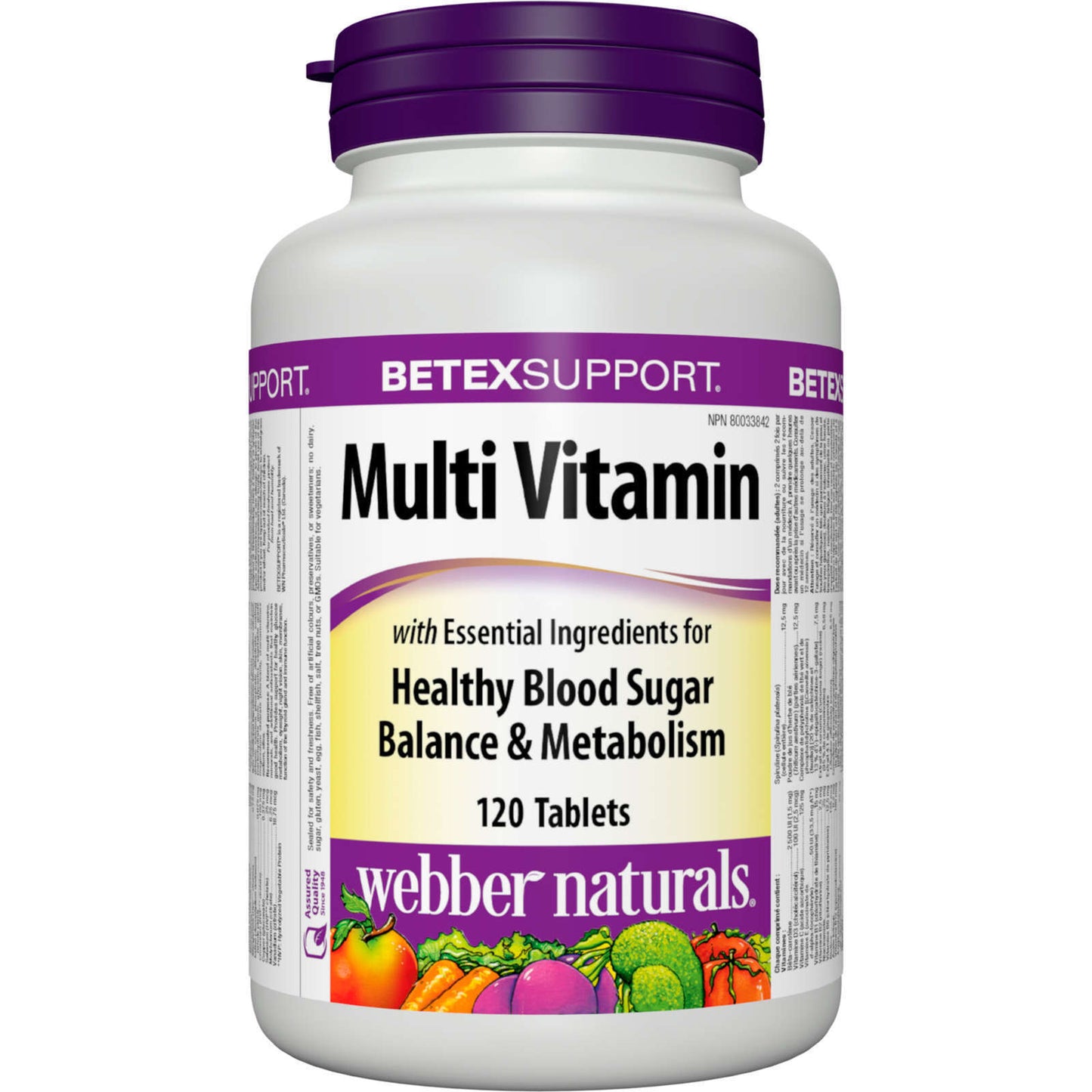 Webber Naturals 多种维生素定制配方膳食补充剂 120 片 全新