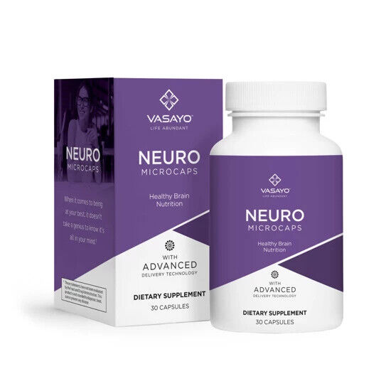 Vasayo Neuro Caps Healthy Brain Nutrition Nourish Formulated Blend 30 Caps NEW