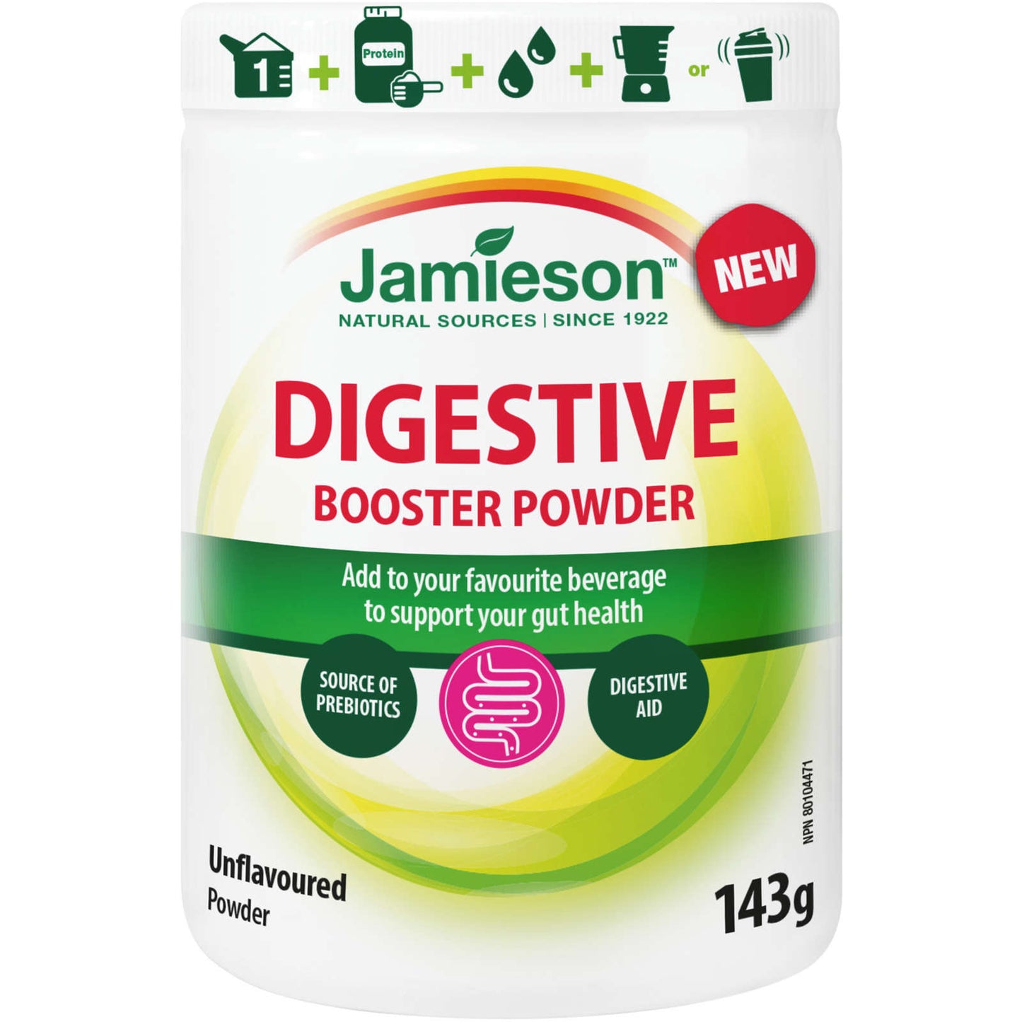 Jamieson 消化促进粉 肠道健康 无味饮料 143g 全新