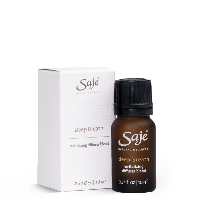 Saje 深呼吸活力扩散器混合物振奋人心的镇静剂 10ml 新品