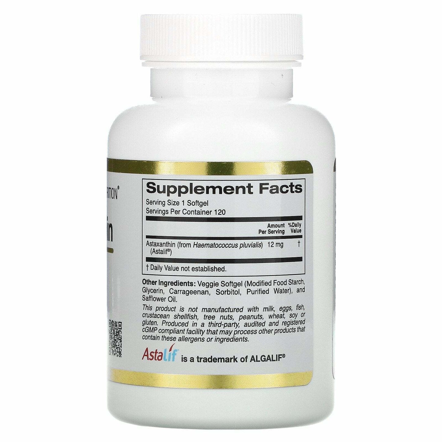 California Gold Nutrition Astaxanthin AstaLif Pure Icelandic 12mg 120 Caps NEW