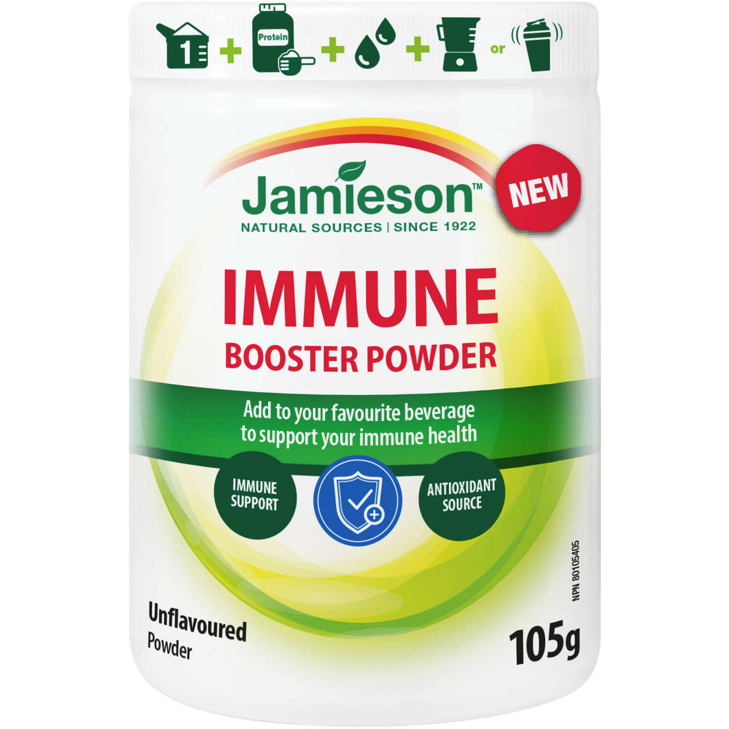 Jamieson 免疫增强粉个性化冰沙奶昔营养品 105 克全新