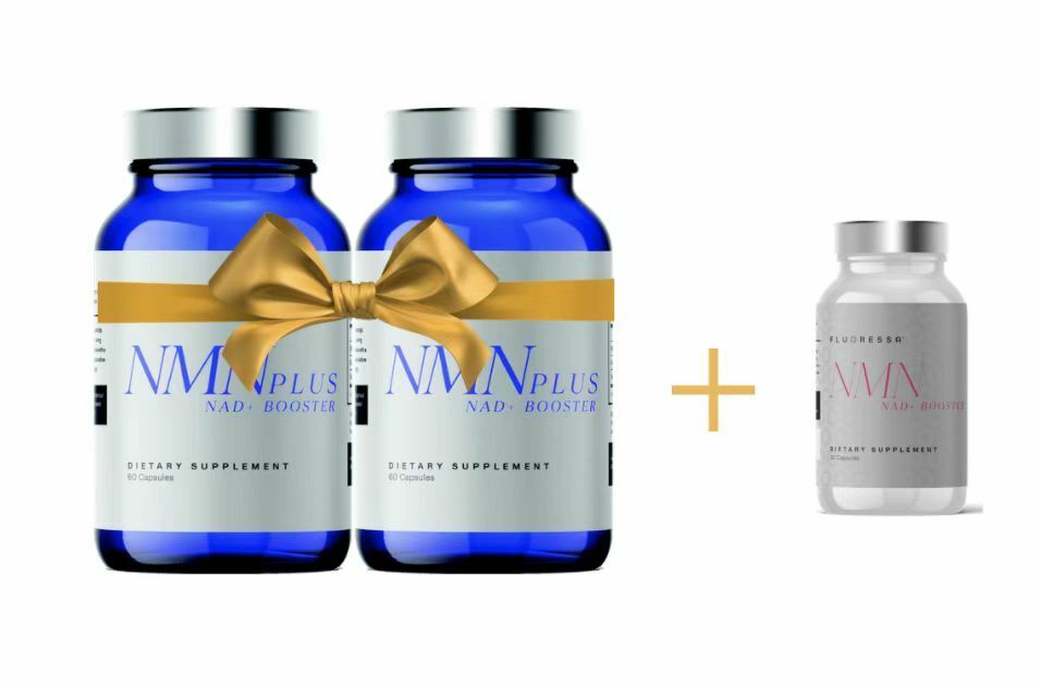 Fluoressa Value Pack NMN NAD+ Booster Healthy Plus 2 x 60 Caps + 1 x 30 Caps NEW