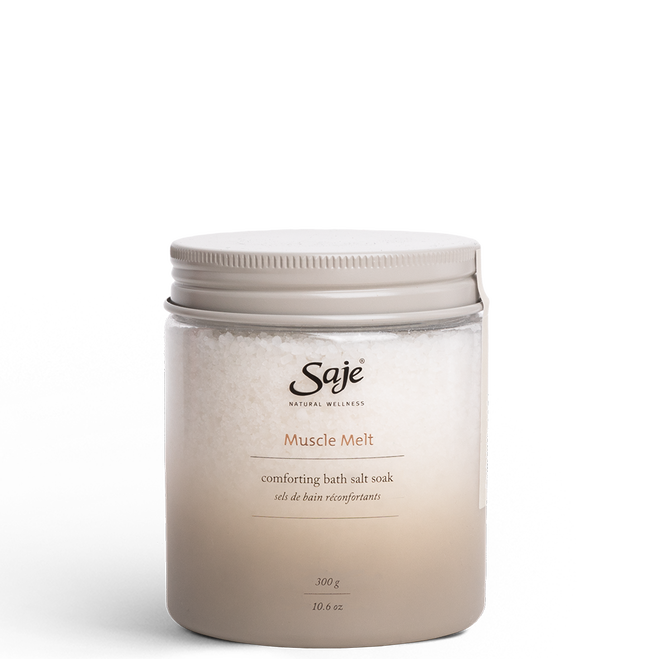 Saje Natural Wellness Muscle Melt Comforting Bath Salt Soak Soothing 10.6 oz NEW