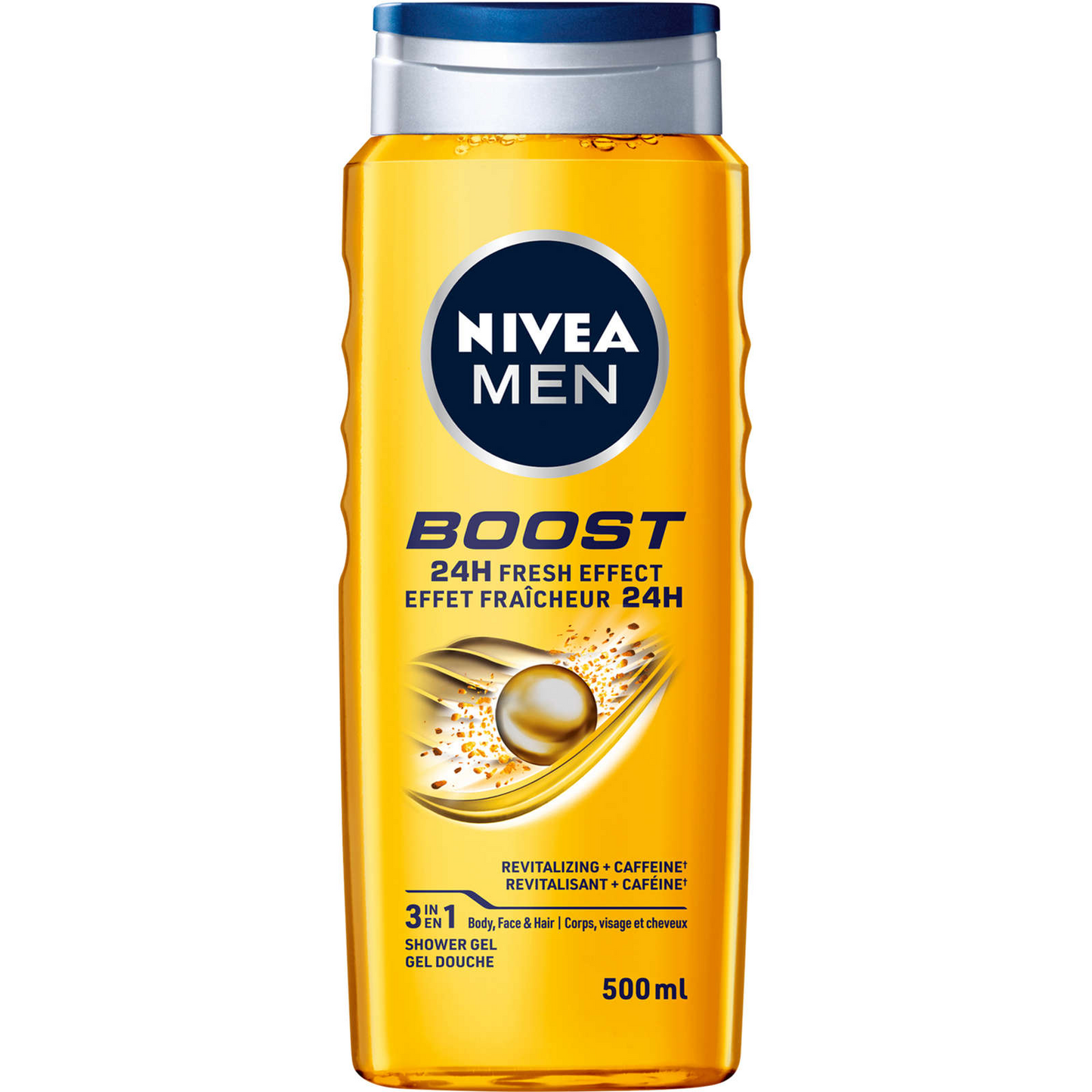 妮维雅男士 Boost 沐浴露 | 三合一沐浴露(身体、面部和头发)500 毫升全新