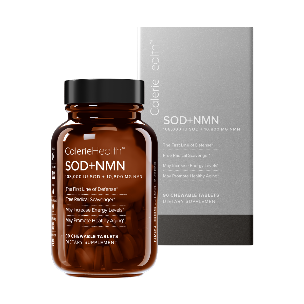 2 Bottles Calerie Health SOD+ NMN Neuroprotection NAD+ Anti-Aging 90 Tablets NEW