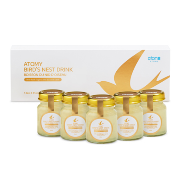 Atomy 燕窝饮料加冰糖正品食用浓郁 5 罐 x 45 毫升 全新