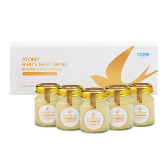 Atomy 燕窝饮料加冰糖正品食用浓郁 5 罐 x 45 毫升 全新