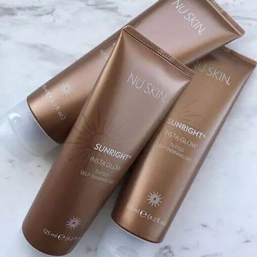 3 管 Nu Skin Nuskin Sunright INSTA GLOW 自助晒黑凝胶防晒霜全新未拆封