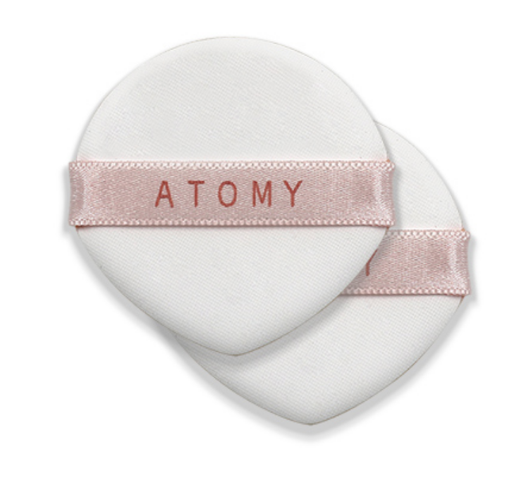 Atomy 黄金胶原蛋白安瓿气垫粉扑水滴形抗菌 2 件新品
