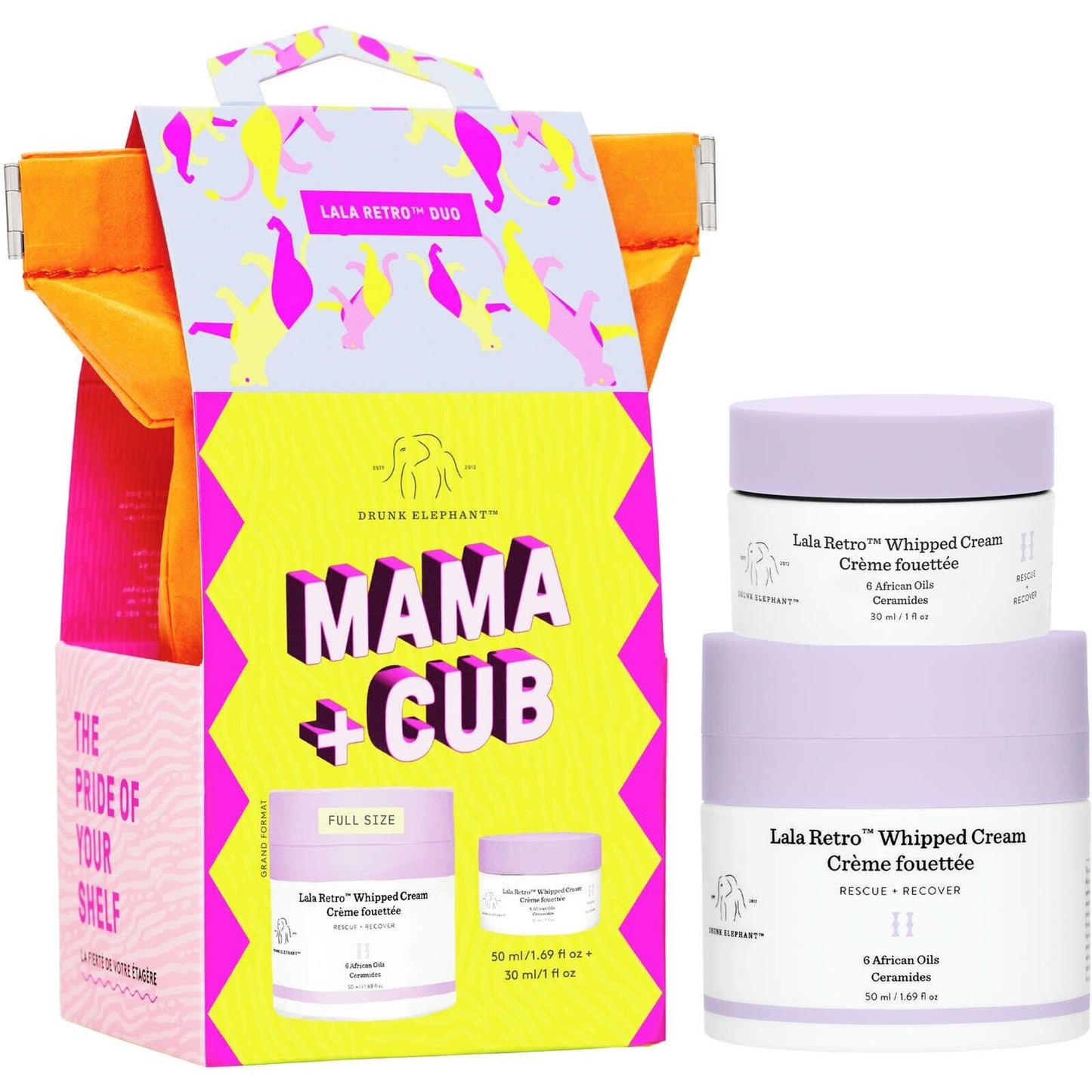 Drunk Elephant Mama & Cub: Lala Retro Duo Travel Sized Plant Ceramide 2pcs NEW